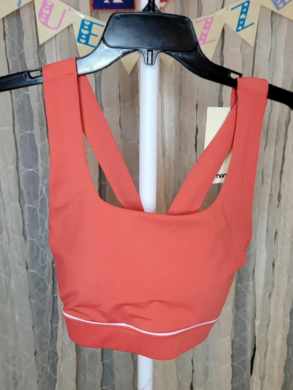 Mono B Peach High Waisted Crop Leggings & Sports Bra Matching Activewear Set